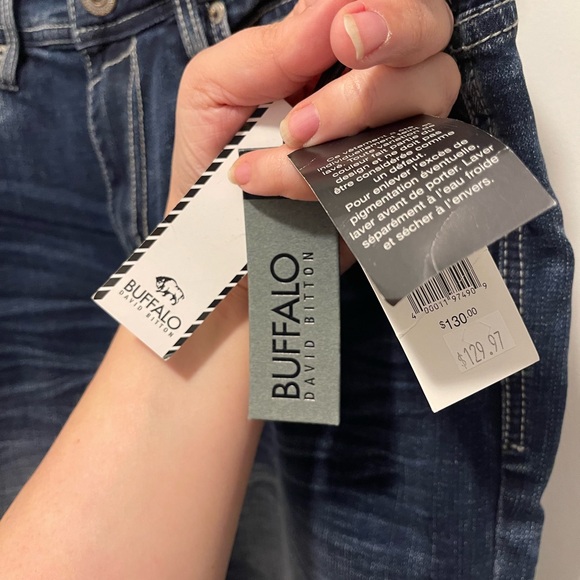 Blue Straight Leg Jeans with Fading Effect - Picture 5 of 10